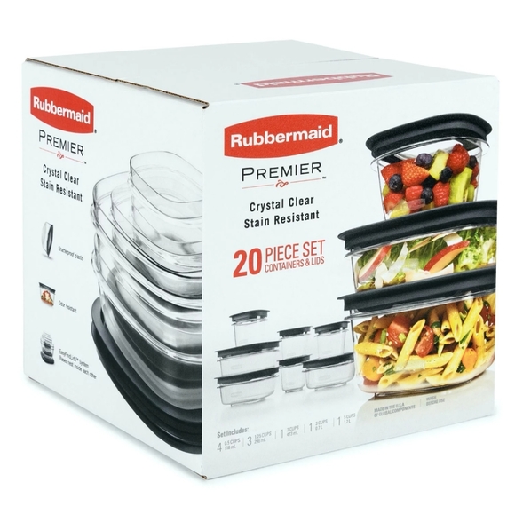 Rubbermaid Premier Easy Find Lids Food Storage Containers, 20-Piece Set - Picture 1 of 8